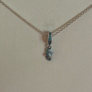 Pandora silver and turquoise seahorse charm